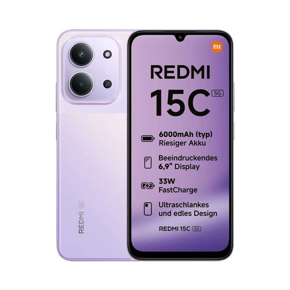 Xiaomi Redmi 15C 5G Dual Sim 6.9" 4GB/128GB NFC IP64 Dusk Purple | Smartphone - shopin.gr