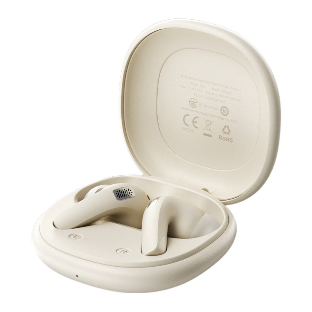 Wireless Hands Free Acefast W3 v5.4 350mAh ANC TWS 4-mic ENC με Mini Θήκη Φόρτισης Μπέζ | Bluetooth - shopin.gr
