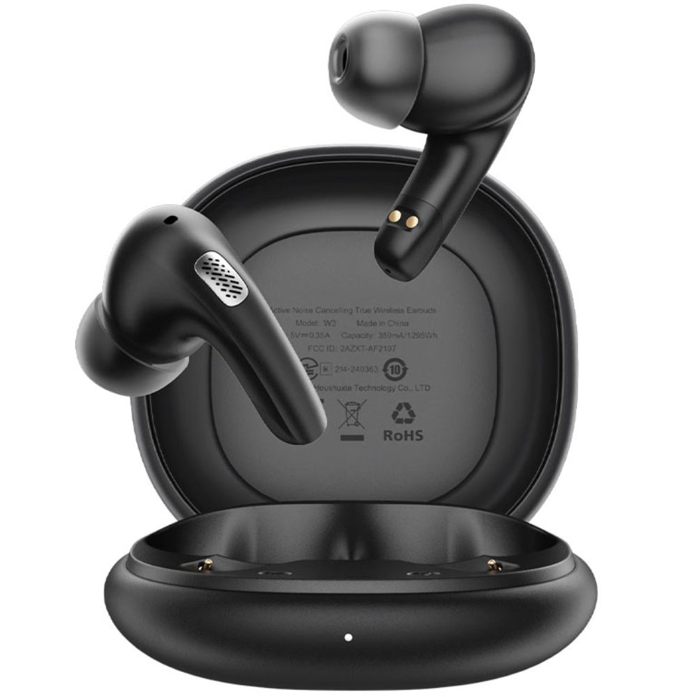 Wireless Hands Free Acefast W3 v5.4 350mAh ANC TWS 4-mic ENC με Mini Θήκη Φόρτισης Μαύρα | Bluetooth - shopin.gr