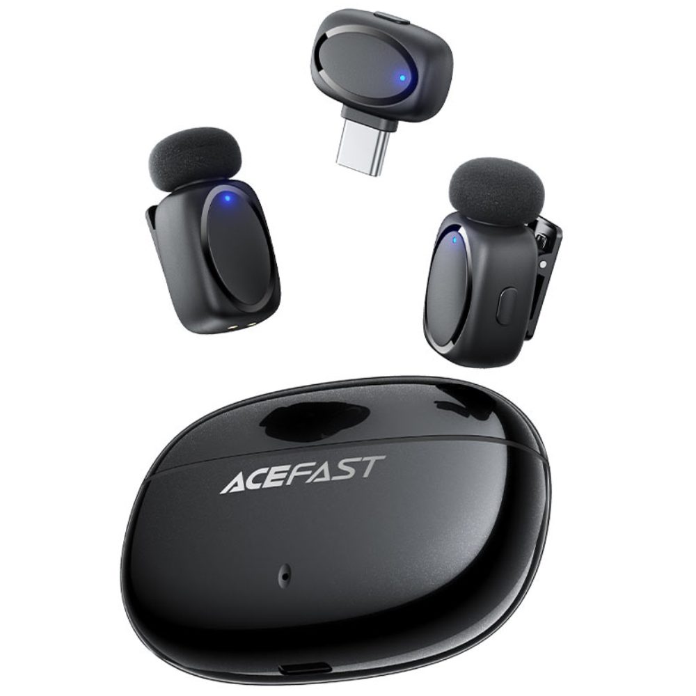 Σετ 2 Μικρόφωνα Πέτου Lavalier Acefast R2 HD Μείωση Θορύβου