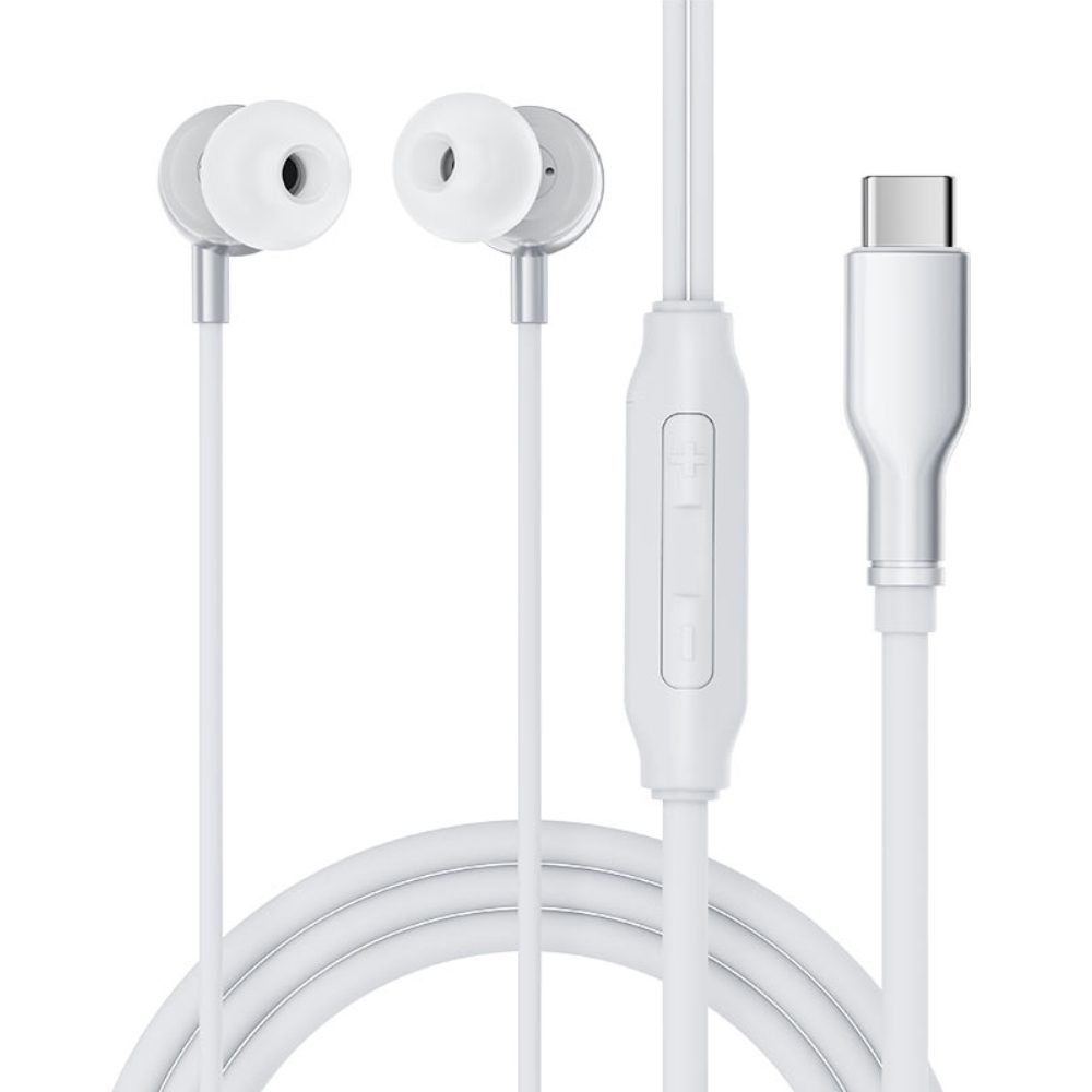 Hands Free Acefast L8 Earphones Stereo USB-C με Μικρόφωνο 1.2m Γκρι Συμβατά με Όλες τις Συσκευές USB-C | Hands Free - shopin.gr