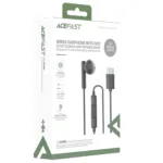 Hands Free Acefast L9 Μονό Ακουστικό USB-C με HD Μικρόφωνο Συμβατά με Όλες τις Συσκευές USB-C Μαύρα 1.2m | Hands Free - shopin.gr