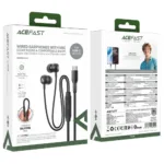 Hands Free Acefast L8 Earphones Stereo USB-C με Μικρόφωνο 1.2m Μαύρα Συμβατά με Όλες τις Συσκευές USB-C | Hands Free - shopin.gr