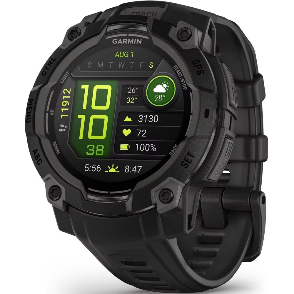 Garmin Instinct 3 Solar 50mm GPS NFC 10 ATM Black with Charcoal Band | Smartwatches - shopin.gr