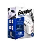 Παγκόσμιος Φορτιστής Ταξιδίου Energizer ETC200 US/AU UK EU με 1xUSB-A 18W και 2xUSB-C 20W/12W Λευκός | Φορτιστές - shopin.gr