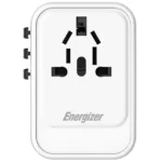 Παγκόσμιος Φορτιστής Ταξιδίου Energizer ETC450 US/AU UK EU με 1xUSB-A 30W και 2xUSB-C 45W/12W GaN Λευκός | Φορτιστές - shopin.gr