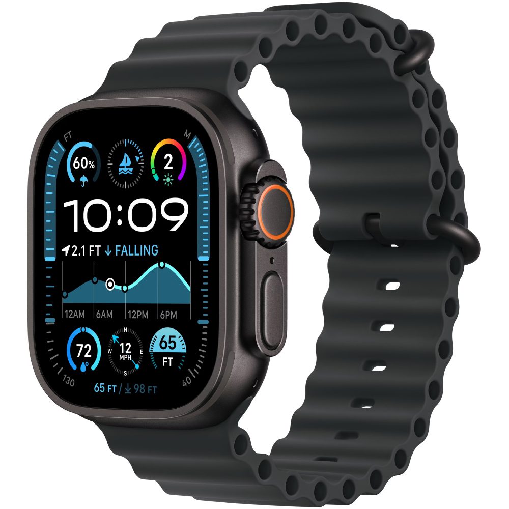 Apple Watch Ultra 2 49mm GPS eSIM NFC IP6X Titanium Case με Black Ocean Band | Smartwatches - shopin.gr