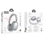 Wireless Ακουστικά Stereo Hoco W63 Triunfo ANC v5.4 500mAh με AUX Ασημί | Bluetooth - shopin.gr