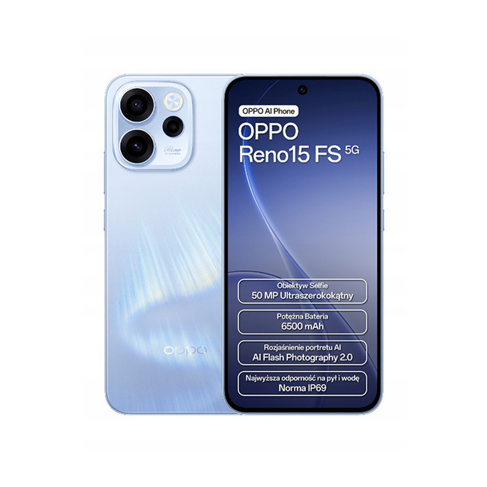 Oppo Reno15 FS 5G Dual Sim 6.57" 8GB/512GB IP68 Aurora Blue | Smartphone - shopin.gr