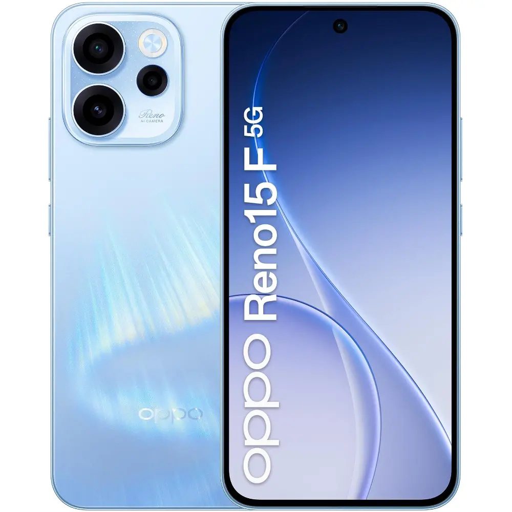 Oppo Reno15 F 5G Dual Sim 6.57" 12GB/512GB IP68 Aurora Blue | Smartphone - shopin.gr