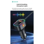 Φορτιστής Αυτοκινήτου Ταχείας Φόρτισης Devia K5 με Πενταπλή Έξοδο 3xUSB A & 2xUSB C 45W Pro1 Μαύρο | Shopin.gr