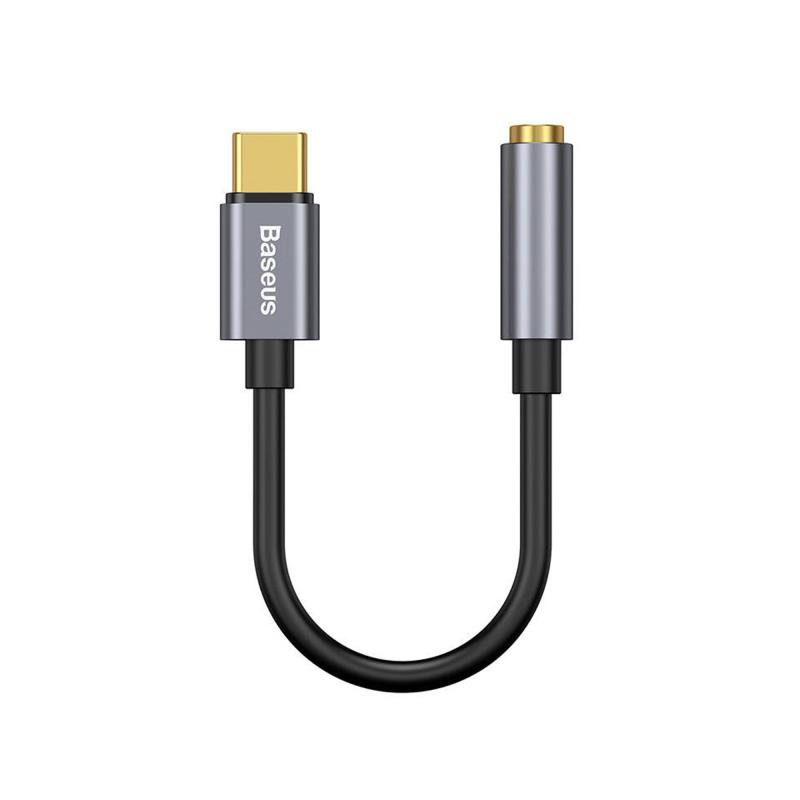 Αντάπτορας Baseus L54 USB C Αρσενικό σε 3.5mm Θηλυκό Γκρι | Shopin.gr