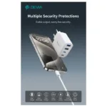 Φορτιστής Ταξιδίου Ταχείας Φόρτισης Devia RCE-4001AACCL με Τετραπλή Έξοδο 2xUSB A & 2xUSB C PD QC 40W Pro1 Λευκό | Shopin.gr