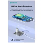 Φορτιστής Ταξιδίου Ταχείας Φόρτισης Devia RLC-545 Mini με Έξοδο USB C GaN PD 30W Extreme Λευκό | Shopin.gr