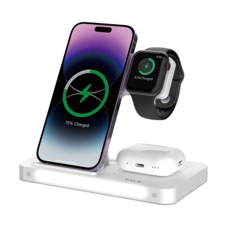 Ασύρματος Φορτιστής - Βάση με Βραχίονα 3in1 Devia EA405 15W για Apple Airpods