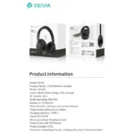 Ασύρματα Ακουστικά Κεφαλής Devia JH-820 Lite1 Μαύρο | Shopin.gr
