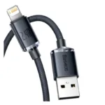 Καλώδιο Σύνδεσης USB 2.0 Baseus Crystal Shine USB A σε Lightning 12W 2.4A 1.2m Μαύρο | Shopin.gr