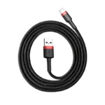 Καλώδιο Σύνδεσης USB 2.0 Baseus Cafule USB A σε Lightning 7.5W 1.5A 2m Μαύρο-Κόκκινο | Shopin.gr