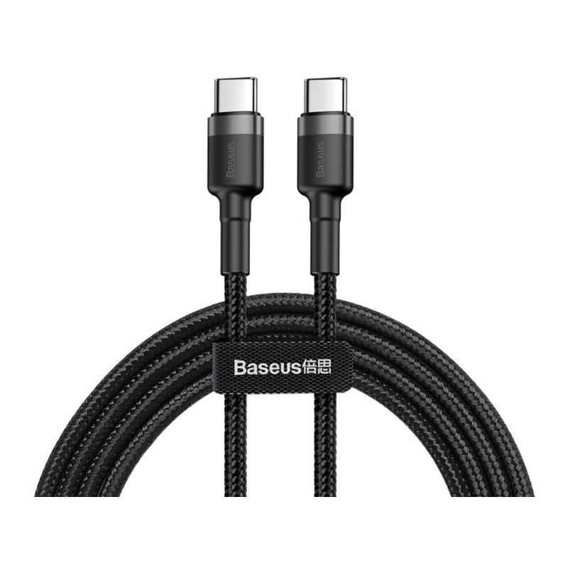 Καλώδιο Σύνδεσης USB 2.0 Baseus Cafule USB C σε USB C Flash PD 60W 1m Μαύρο-Γκρι | Shopin.gr