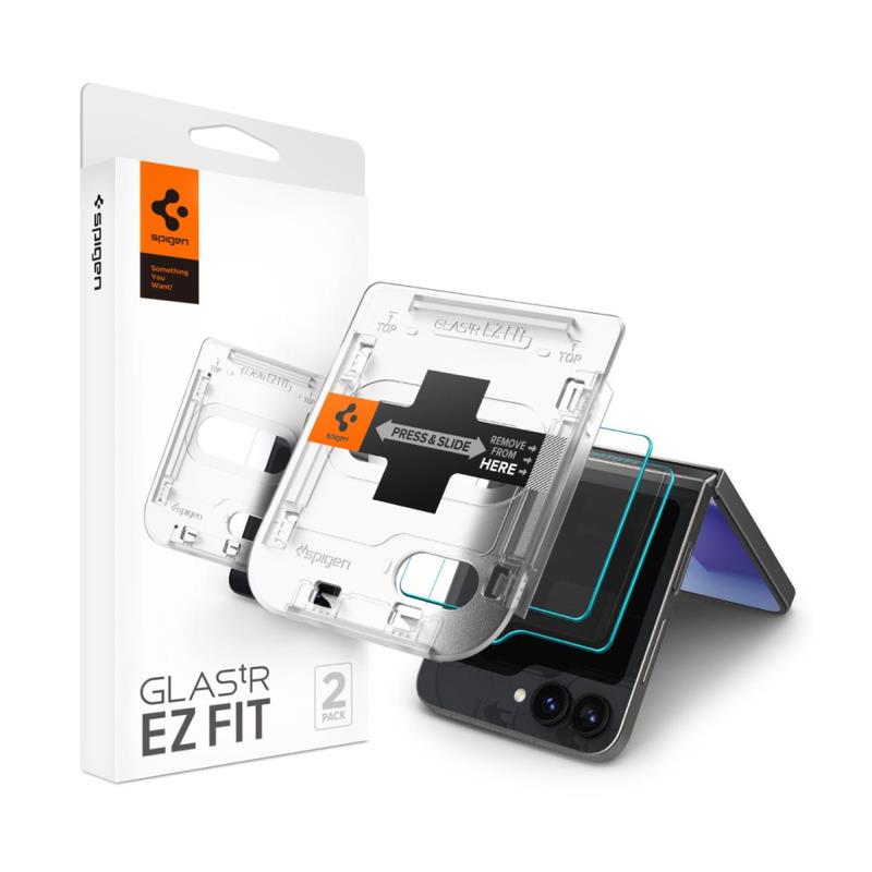 Tempered Glass Full Face Spigen Glas.tR EZ-FIT Samsung Galaxy Z Flip 6 5G Διάφανο (2 τεμ.) | Shopin.gr