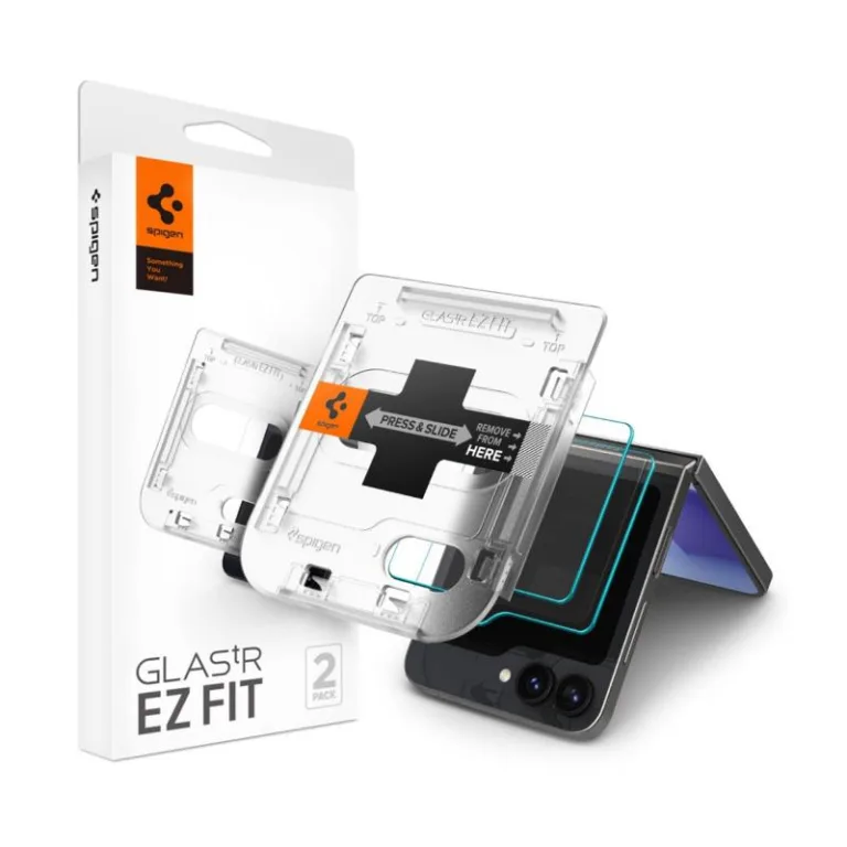 Tempered Glass Full Face Spigen Glas.tR EZ-FIT Samsung Galaxy Z Flip 6 5G Διάφανο (2 τεμ.) | Shopin.gr