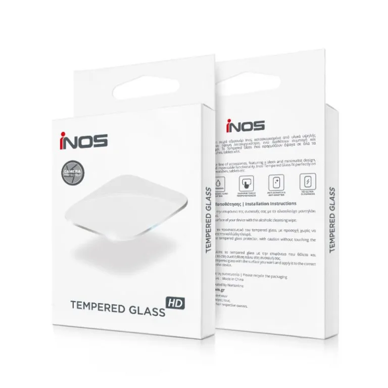 Tempered Glass Rings inos για Τζαμάκι Κάμερας Apple iPhone 15 Pro/ 15 Pro Max Μαύρο (1 σετ/3 τεμ.) | Shopin.gr