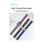 Λουράκι Devia Fiber Magnet Apple Watch (42/ 44/ 45/ 49mm) Deluxe Ανοιχτό Καφέ | Shopin.gr