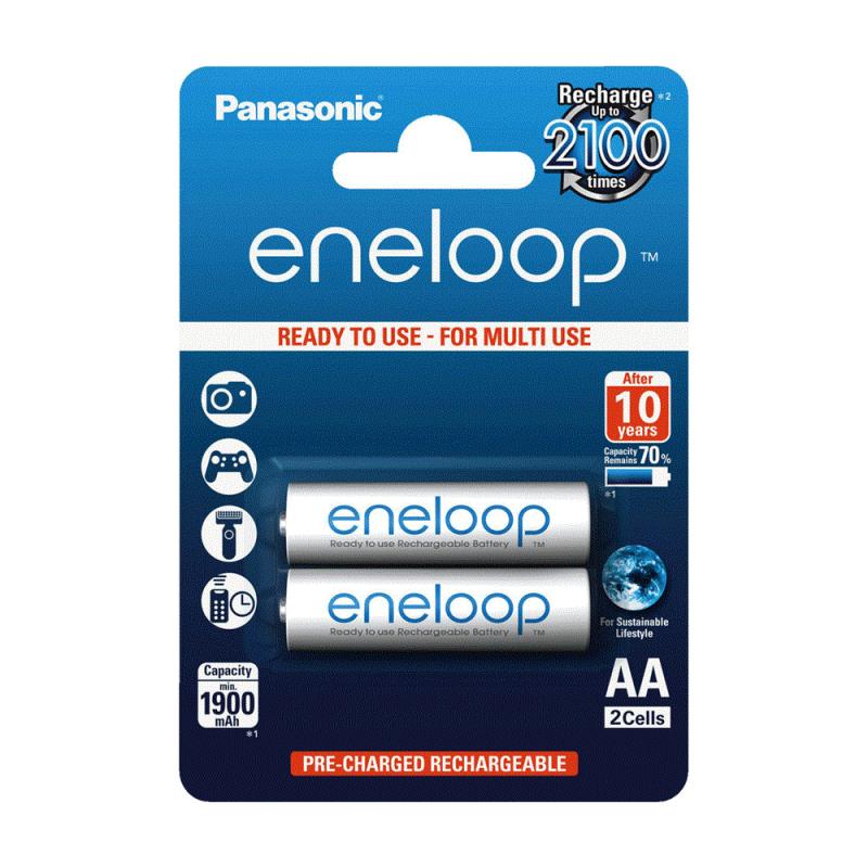 Μπαταρία Επαναφορτιζόμενη Panasonic Eneloop AA 1900mAh NiMH (2 τεμ.) | Shopin.gr