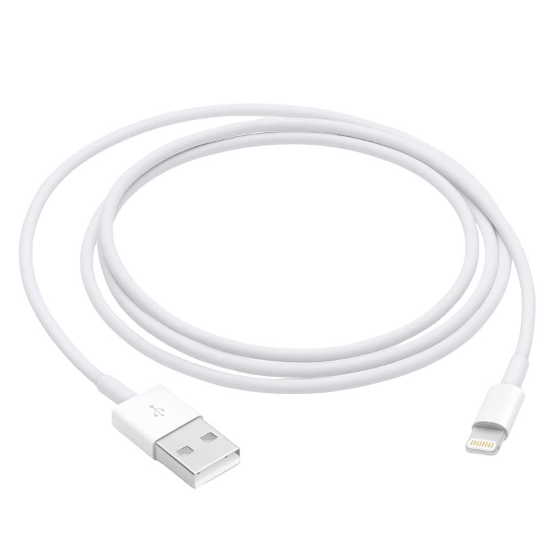 Kαλώδιο Apple MUQ93 USB A σε Lightning 1m Λευκό (Ασυσκεύαστο) | Shopin.gr
