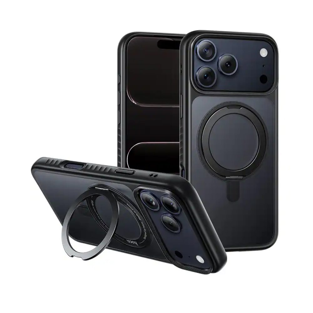 Θήκη Hoco Premium Rotating Magsafe για Apple iPhone 17 Pro με Ενσωματωμένο Stand Μαύρη | Θήκες - shopin.gr