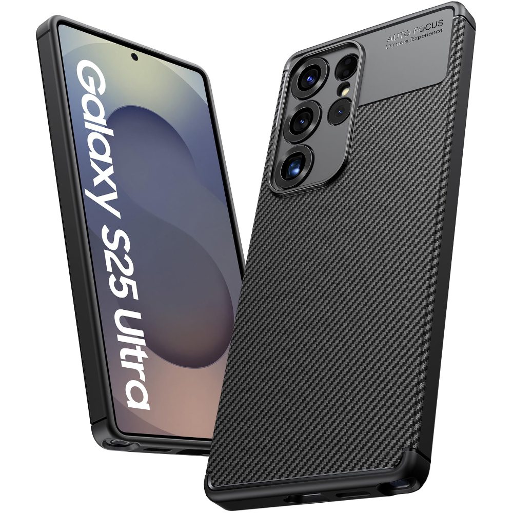Θήκη Ancus AutoFocus Carbon Fiber για Samsung SM-S938 Galaxy S25 Ultra 5G Μαύρη | Θήκες - shopin.gr