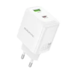 Φορτιστής Ταξιδίου Borofone BN30 Cargador GaN με 1xUSB-C PD45W και 1xUSB-A QC PD18W Λευκός | Φορτιστές - shopin.gr