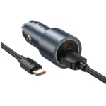 Φορτιστής Αυτοκινήτου Hoco Z60 Bloom PD48W+QC3.0 1xUSB-C 1xUSB-A με Φωτισμό Alluminum Alloy + Καλώδιο USB-A σε USB-C Μαύρος | Φορτιστές - shopin.gr