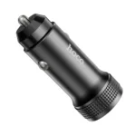 Φορτιστής Αυτοκινήτου Hoco Z60 Bloom PD48W+QC3.0 1xUSB-C 1xUSB-A με Φωτισμό Alluminum Alloy + Καλώδιο USB-A σε USB-C Μαύρος | Φορτιστές - shopin.gr