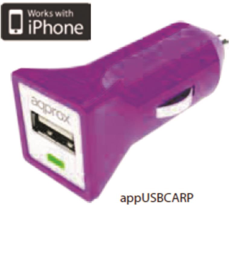 APPROX ΦΟΡΤΙΣΤΗΣ ΑΥΤΟΚΙΝΗΤΟΥ USB  5VDC/1A ΜΩΒ | ΠΕΡΙΦΕΡΕΙΑΚΑ ΚΙΝΗΤΗΣ -> ΠΕΡΙΦΕΡΕΙΑΚΑ -> ΦΟΡΤΙΣΤΕΣ ΑΥΤΟΚΙΝΗΤΟΥ - Shopin.gr