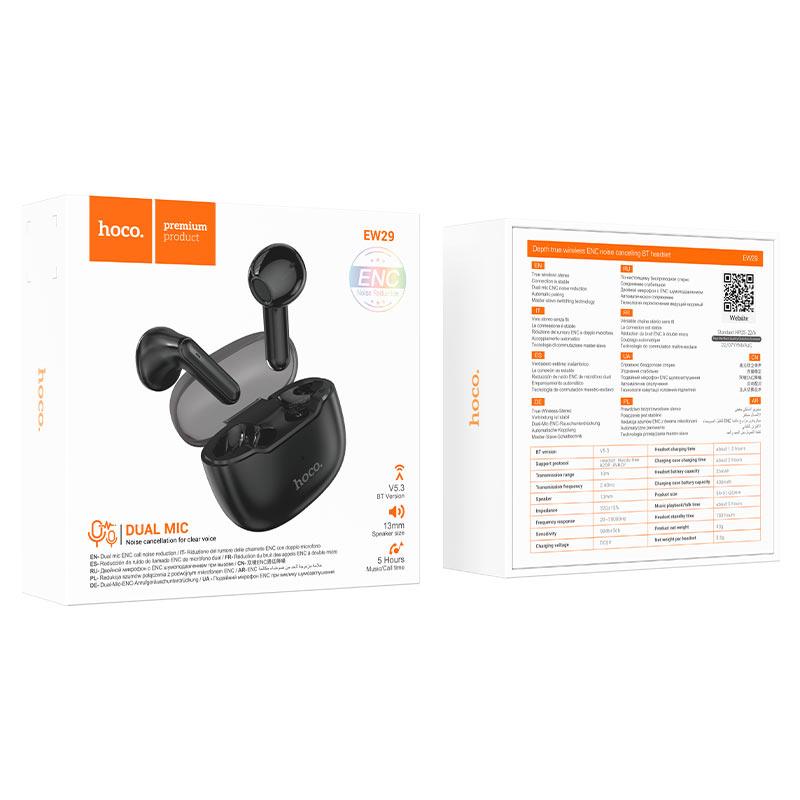 HOCO EW29 ΑΚΟΥΣΤΙΚΑ DEPTH TRUE WIRELESS ENC NOISE CANCELLING