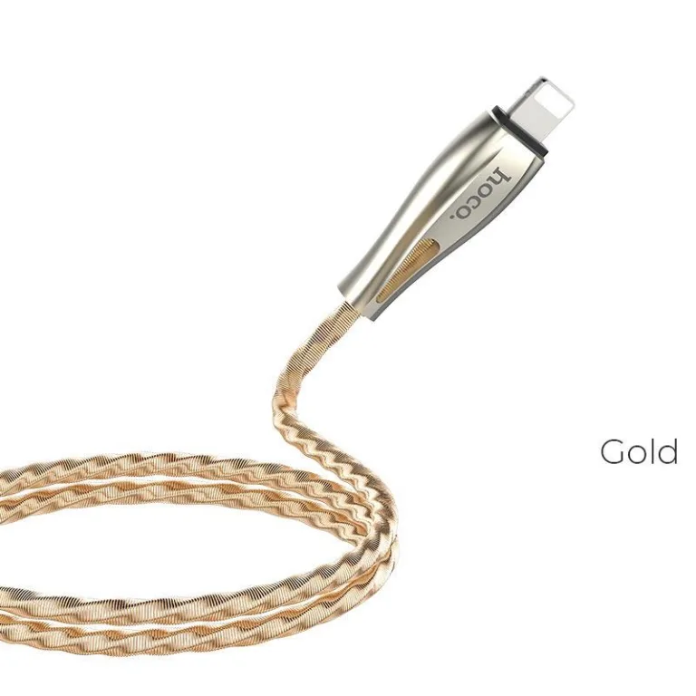 HOCO U56 METAL ARMOR ΜΕΤΑΛΛΙΚΟ ΚΑΛΩΔΙΟ LIGHTNING ΦΟΡΤΙΣΗΣ & DATA 1.2m