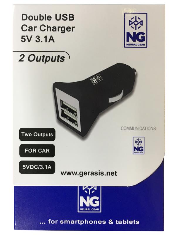 NG ΦΟΡΤΙΣΤΗΣ ΑΥΤΟΚΙΝΗΤΟΥ 2USB 5V 3.1A ΜΑΥΡΟ | ΠΕΡΙΦΕΡΕΙΑΚΑ ΚΙΝΗΤΗΣ -> ΠΕΡΙΦΕΡΕΙΑΚΑ -> ΦΟΡΤΙΣΤΕΣ ΑΥΤΟΚΙΝΗΤΟΥ - Shopin.gr