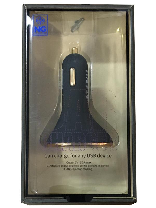 NG ΦΟΡΤΙΣΤΗΣ ΑΥΤΟΚΙΝΗΤΟΥ 3USB 5V 6.3A ΜΑΥΡΟ | ΠΕΡΙΦΕΡΕΙΑΚΑ ΚΙΝΗΤΗΣ -> ΠΕΡΙΦΕΡΕΙΑΚΑ -> ΦΟΡΤΙΣΤΕΣ ΑΥΤΟΚΙΝΗΤΟΥ - Shopin.gr