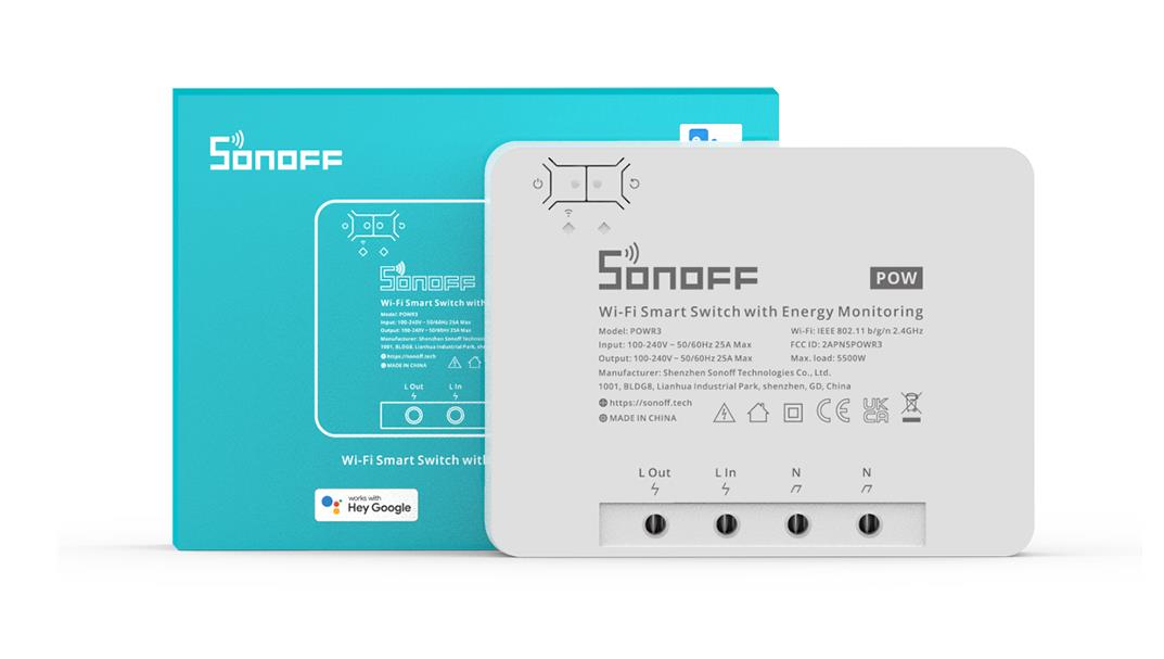 SONOFF SMART ΔΙΑΚΟΠΤΗΣ ΜΕ ΠΑΡΑΚΟΛΟΥΘΗΣΗ ΚΑΤΑΝΑΛΩΣΗΣ POWR3