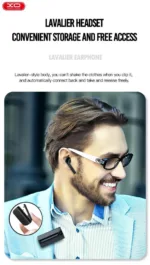 XO BE27 LAVALIER ΑΚΟΥΣΤΙΚΟ BLUETOOTH ΜΕ ΚΟΥΜΠΙ ΑΦΗΣ