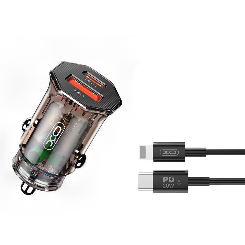 XO CC50 TRANSPARENT ΦΟΡΤΙΣΤΗΣ ΑΥΤΟΚΙΝΗΤΟΥ PD20W+QC3.0 18W ΜΕ ΚΑΛΩΔΙΟ LIGHTNING CABLE | ΠΕΡΙΦΕΡΕΙΑΚΑ ΚΙΝΗΤΗΣ -> ΠΕΡΙΦΕΡΕΙΑΚΑ -> ΦΟΡΤΙΣΤΕΣ ΑΥΤΟΚΙΝΗΤΟΥ - Shopin.gr