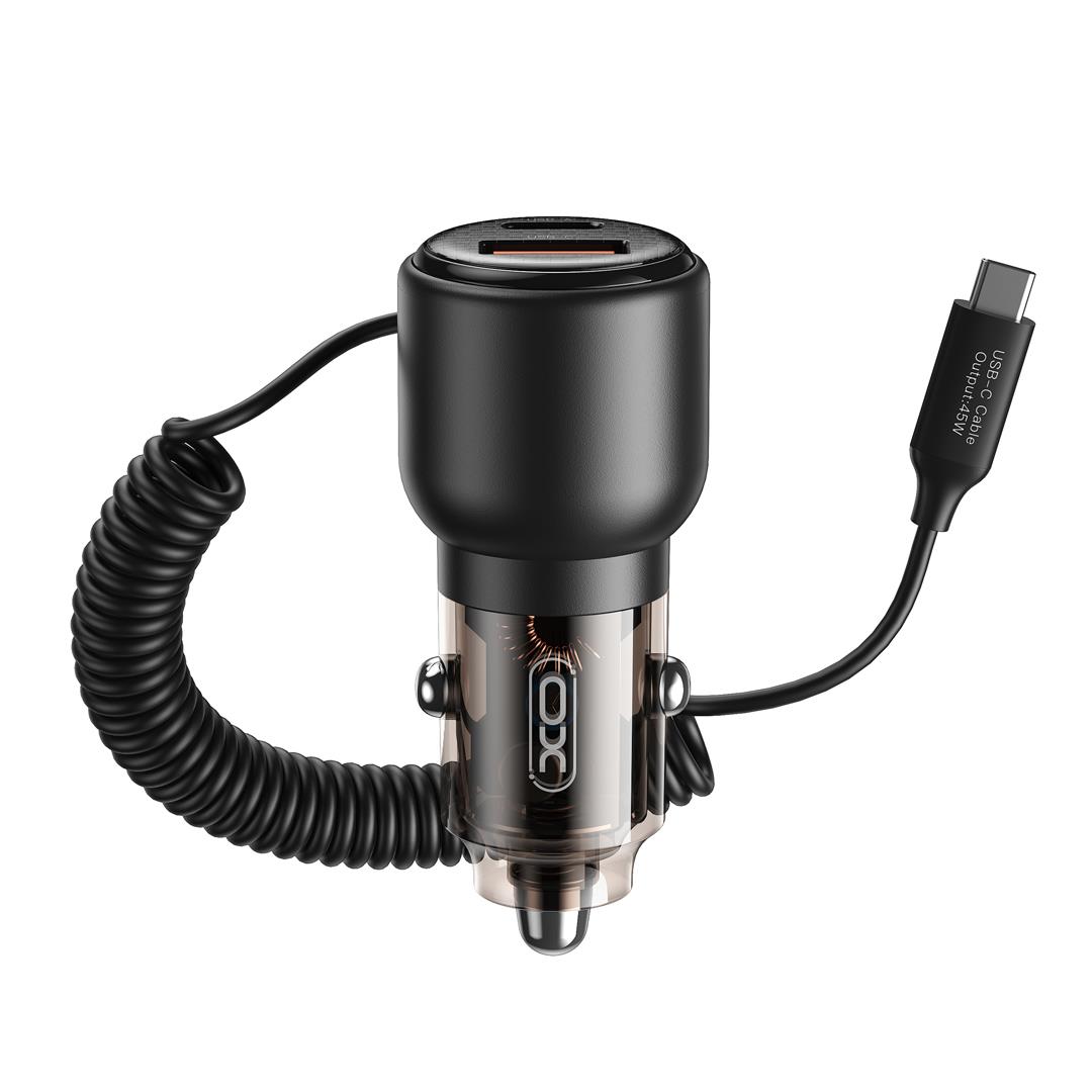XO CC59 ΦΟΡΤΙΣΤΗΣ ΑΥΤΟΚΙΝΗΤΟΥ ΜΕ ΕΝΣΩΜΑΤΩΜΕΝΟ ΚΑΛΩΔΙΟ TYPE-C 110W