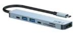 XO HUB008 7 in 1 USB-C Docking Station με HDMI 4K + PD | ΠΕΡΙΦΕΡΕΙΑΚΑ ΚΙΝΗΤΗΣ -> ΠΕΡΙΦΕΡΕΙΑΚΑ -> ADAPTERS - Shopin.gr
