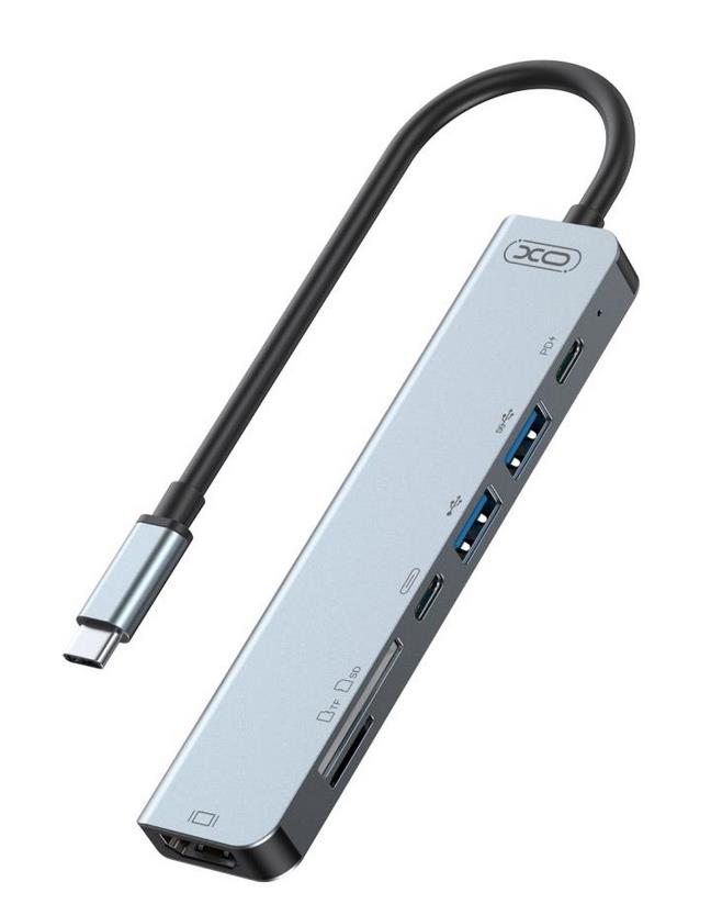 XO HUB008 7 in 1 USB-C Docking Station με HDMI 4K + PD | ΠΕΡΙΦΕΡΕΙΑΚΑ ΚΙΝΗΤΗΣ -> ΠΕΡΙΦΕΡΕΙΑΚΑ -> ADAPTERS - Shopin.gr
