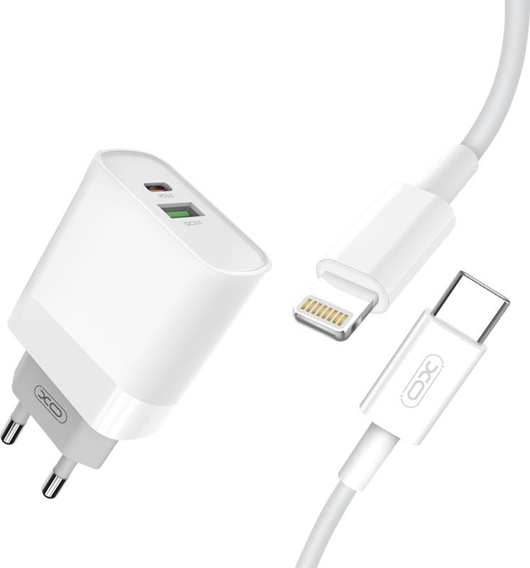 XO ΦΟΡΤΙΣΤΗΣ ΤΑΧΕΙΑΣ ΦΟΡΤΙΣΗΣ L64 20W QC3.0+PD + PD ΚΑΛΩΔΙΟ LIGHTING | ΠΕΡΙΦΕΡΕΙΑΚΑ ΚΙΝΗΤΗΣ -> ΠΕΡΙΦΕΡΕΙΑΚΑ -> ΦΟΡΤΙΣΤΕΣ - Shopin.gr