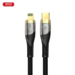 XO NB-Q223A ΚΑΛΩΔΙΟ ΦΟΡΤΙΣΗΣ TRANSPARENT GOLD PLATED SERIES PD ΣΕ LIGHTNING