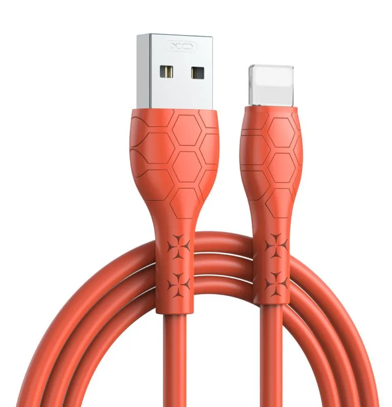 XO NB240 ΚΑΛΩΔΙΟ ΦΟΡΤΙΣΗΣ FOOTBALL LIGHTNING 2.4A SOFT RUBBER