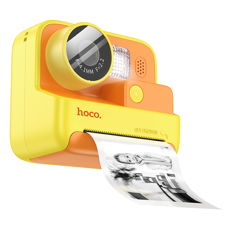 Kids Dual HD Camera Hoco DV200 με Οθόνη 2.0" 800mAh και Δυνατότητα Εκτύπωσης Φωτογραφιών Κίτρινη-Πορτοκαλί | Παιδικές Κάμερες - shopin.gr