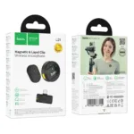 Μικρόφωνο Πέτου Hoco L21 Charm Μαγνητικό 800mAh 80min Χρήσης Type-C  Μαύρο | Μικρόφωνα - shopin.gr